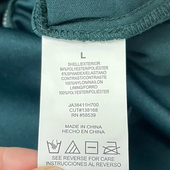 Speechless Dress Juniors Size 9 Green Lace Long Sleeve Fit Flare Pleated - Picture 4 of 9